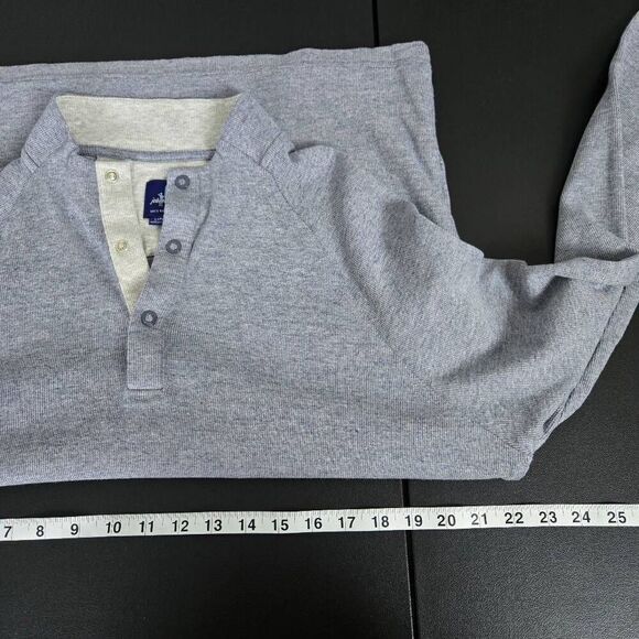 Johnnie O Mens Whaling Henley Golf Pullover Shirt Sz Large Knit Snap Neck Preppy - Picture 6 of 7